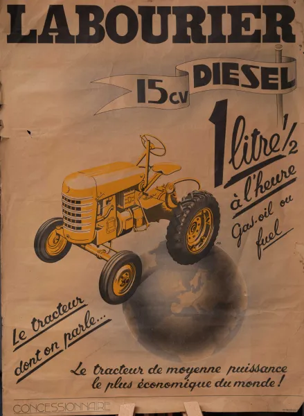 Labourier Tractor advertising poster